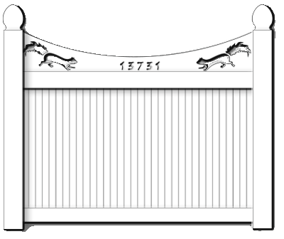 Architectural Graphic Panels - Gate and Fence Toppers - Squirrels