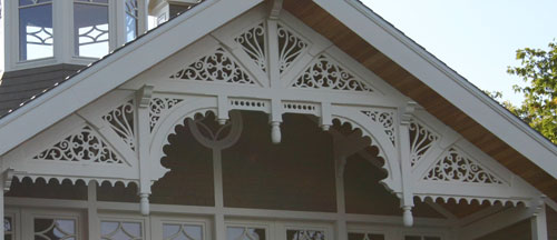 Millwork on Yard Arm Boathouse Cherry Island - another close up