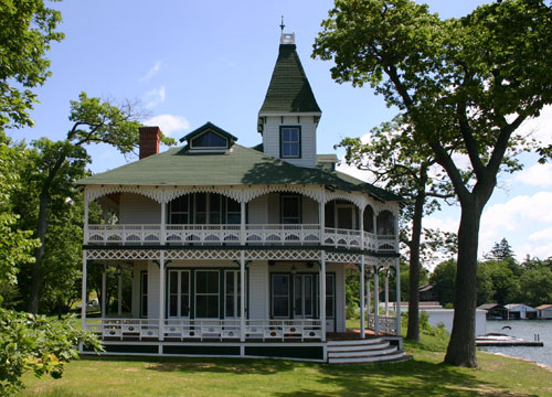 Gingerbread on beautiful Wellesley Island Home