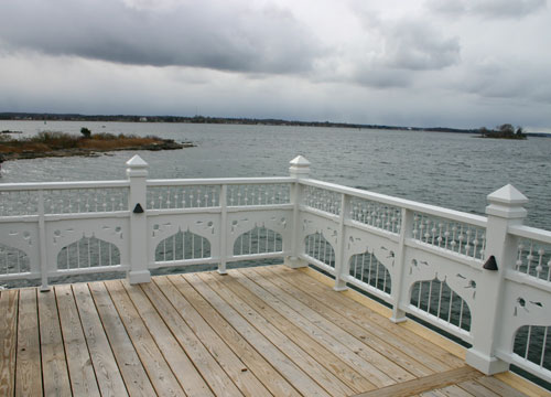 Boathouse with Gingerbread on Wellesley Island - detail of fence