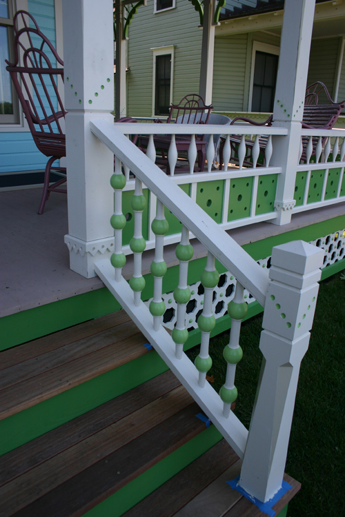 Stairway to the front porch - Kassouf summer home