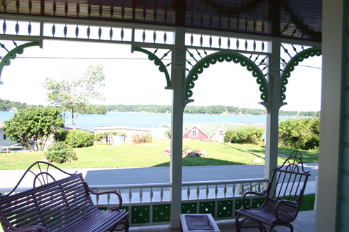 View of the St. Lawrence River from the front porch.