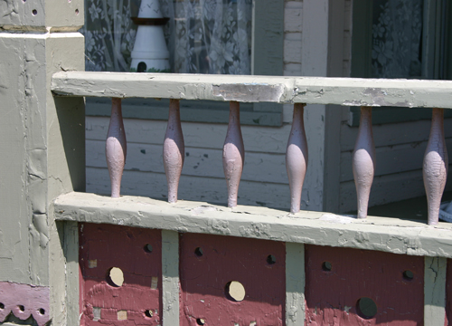 Peeling paint on old millwork - Thousand Island Park