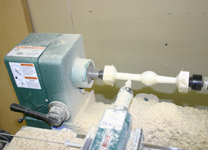 Spindles on replicating lathe